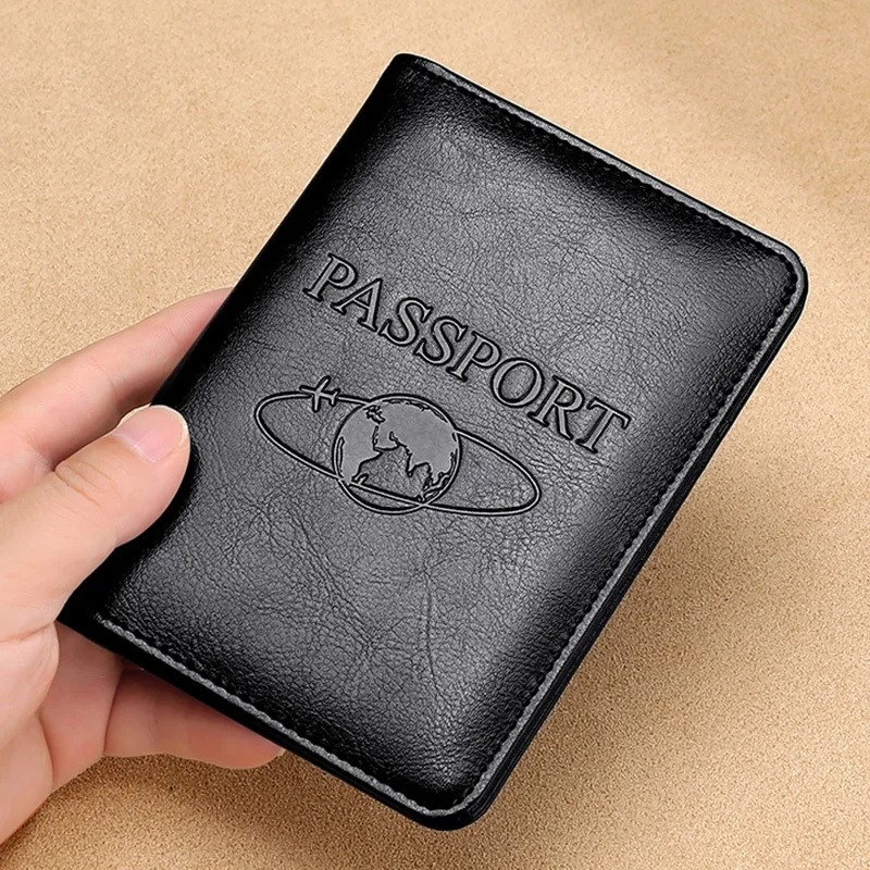 Travel Accessories Rfid - للجنسين جلد طبيعي غطاء جواز سفر