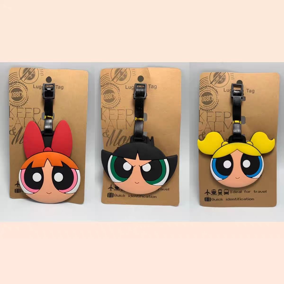 Travel Accessories Girls - تعليقة حقيبة أنمي فتيات القوة الكرتونية