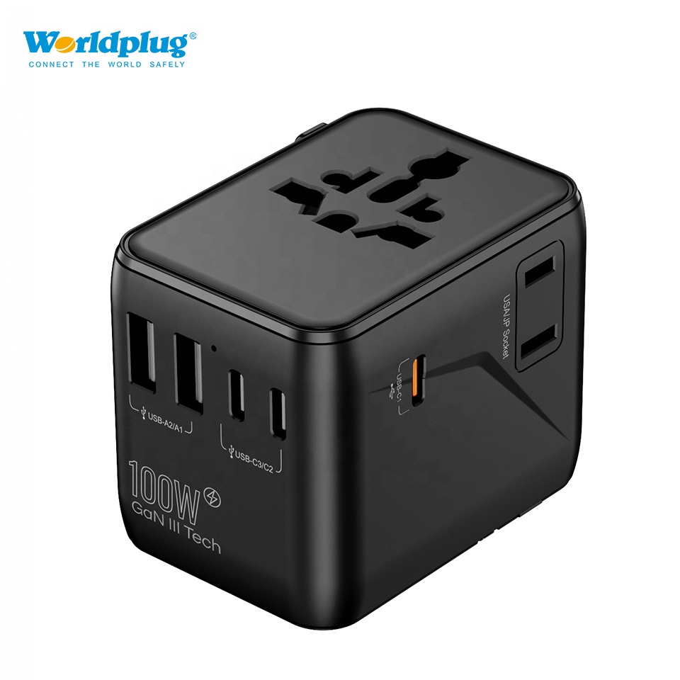 Travel Adapter Universal - شاحن سريع PD 100W GaN مع