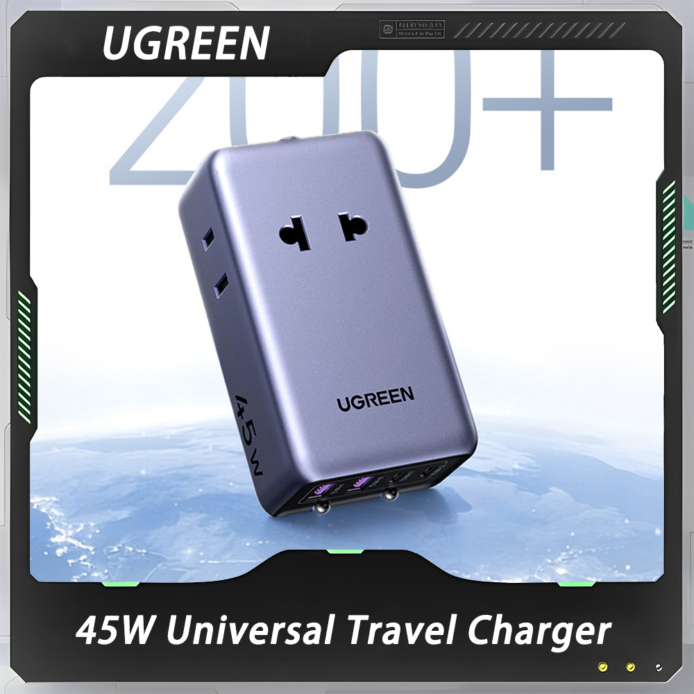 Travel Adapter Universal - محول UGREEN 45 واط، شاحن سفر