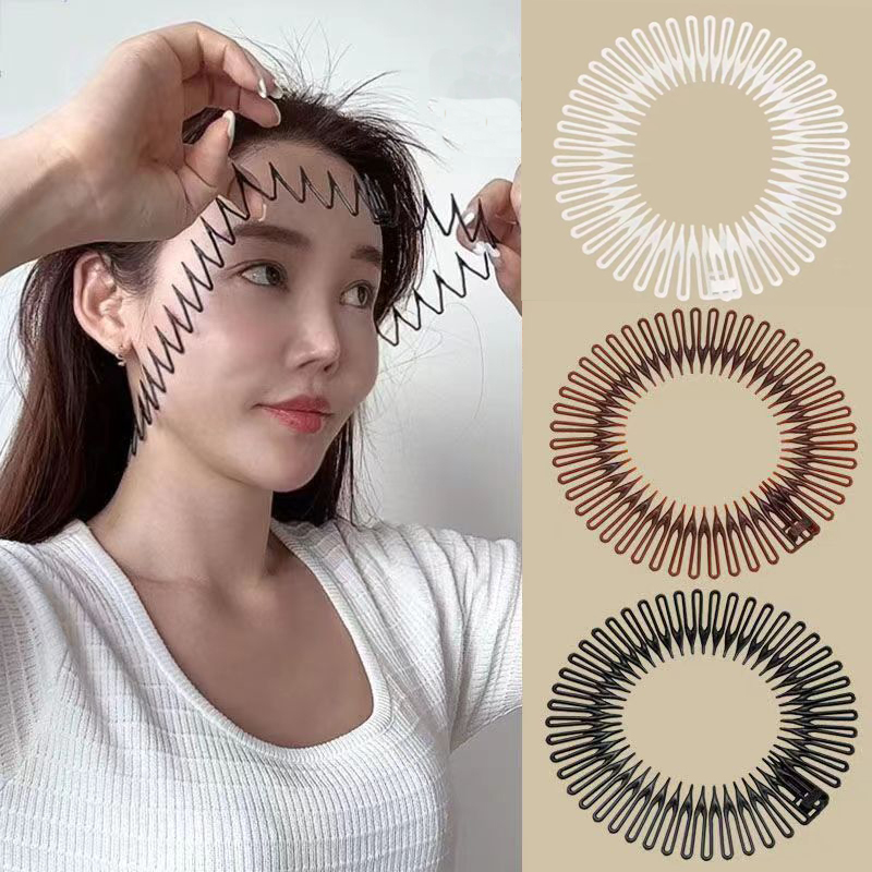 Travel Accessories Girls - مشط مرن مطاطي بلاستيكي دائري بالكامل