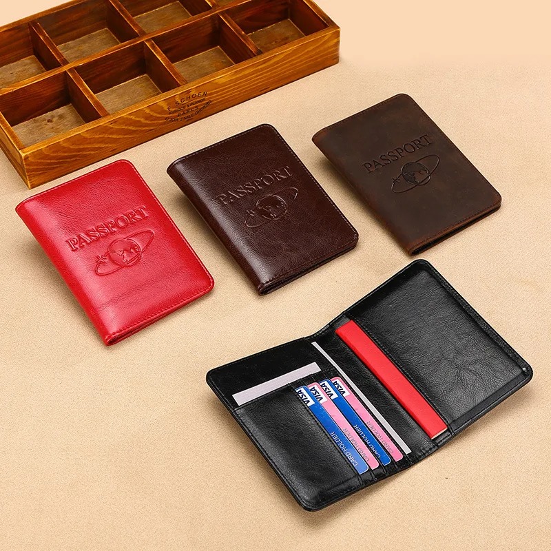 للجنسين جلد طبيعي غطاء جواز سف - مراجعة Travel Accessories Rfid وسعره