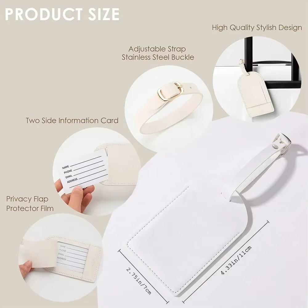 بطاقة أمتعة جلدية مخصصة بالاسم - مراجعة Travel Accessories To Gift وسعره