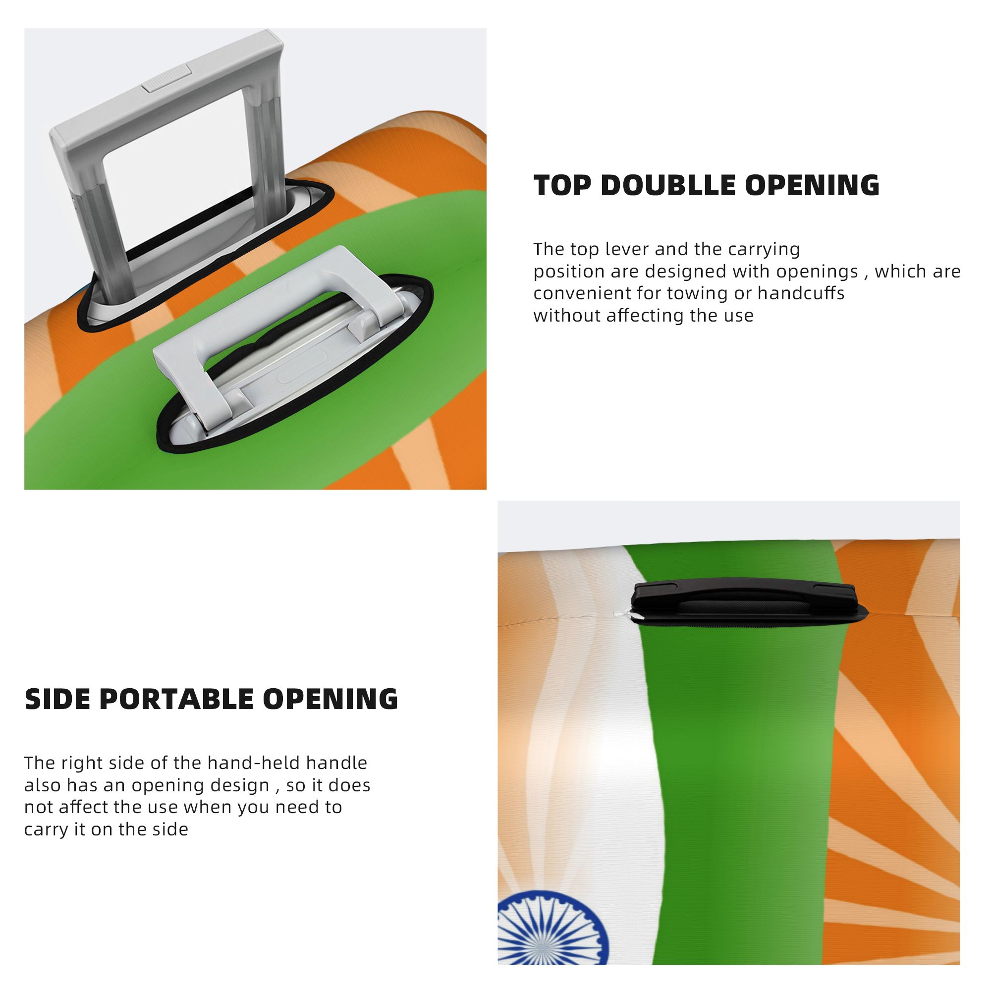 غطاء حقيبة السفر بعلم الهند، غ - مراجعة Travel Accessories India وسعره