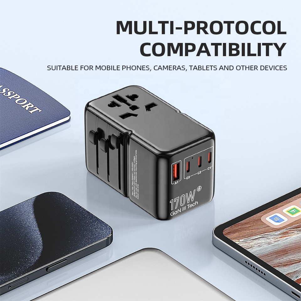 شاحن عالمي متعدد المنافذ بقوة  - مراجعة Travel Adapter Universal وسعره