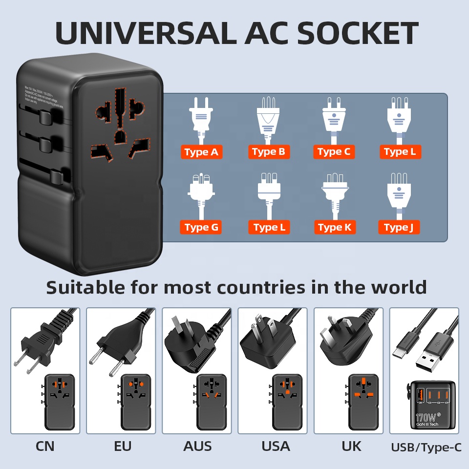 شاحن عالمي متعدد المنافذ بقوة  - مراجعة Travel Adapter Universal وسعره