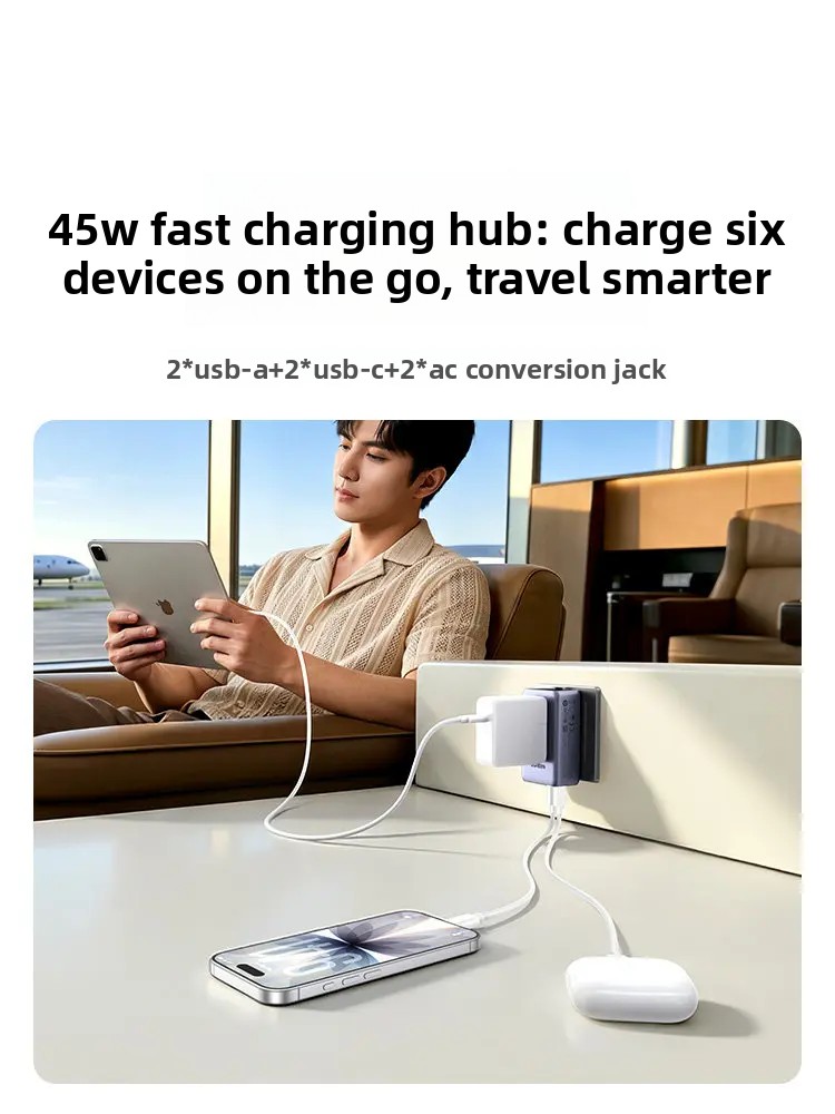 محول UGREEN 45 واط، شاحن سفر ع - مراجعة Travel Adapter Universal وسعره